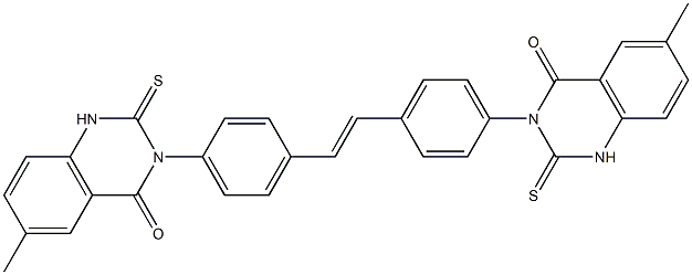 3,3'-[1,2-Ethenediylbis(4,1-phenylene)]bis[1,2-dihydro-6-methyl-2-thioxoquinazolin-4(3H)-one] 结构式