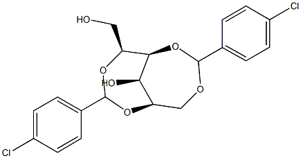 2-O,5-O:3-O,6-O-Bis(4-chlorobenzylidene)-D-glucitol 结构式