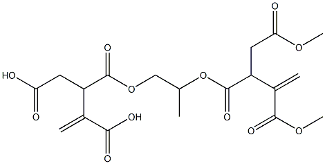 3,3'-[1-Methylethylenebis(oxycarbonyl)]bis(1-butene-2,4-dicarboxylic acid dimethyl) ester 结构式