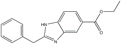 2-Benzyl-1H-benzimidazole-5-carboxylic acid ethyl ester 结构式