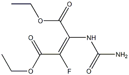2-Fluoro-3-(ureido)maleic acid diethyl ester 结构式