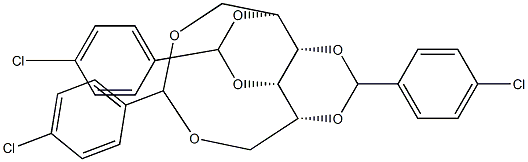 1-O,6-O:2-O,4-O:3-O,5-O-Tris(4-chlorobenzylidene)-L-glucitol 结构式