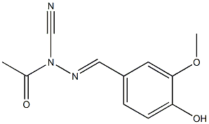 N'-(4-Hydroxy-3-methoxybenzylidene)cyanoacetic acid hydrazide 结构式