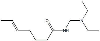 N-[(Diethylamino)methyl]-5-heptenamide 结构式