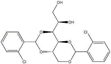 3-O,5-O:4-O,6-O-Bis(2-chlorobenzylidene)-L-glucitol 结构式
