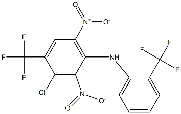 3-Chloro-4-trifluoromethyl-2,6-dinitro-N-[2-trifluoromethylphenyl]benzenamine 结构式