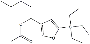 Acetic acid 1-[5-(triethylsilyl)-3-furyl]pentyl ester 结构式