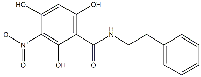 2,4,6-Trihydroxy-3-nitro-N-(2-phenylethyl)benzamide 结构式