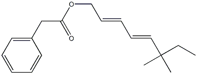 Phenylacetic acid 6,6-dimethyl-2,4-octadienyl ester 结构式