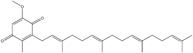 3-Methoxy-6-methyl-5-[(2E,6E,10E)-3,7,11,15-tetramethyl-2,6,10,14-hexadecatetrenyl]-2,5-cyclohexadiene-1,4-dione 结构式