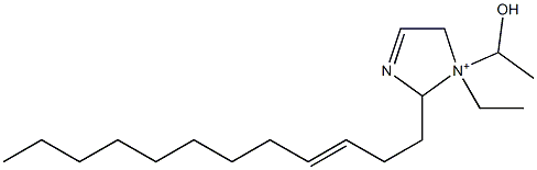 2-(3-Dodecenyl)-1-ethyl-1-(1-hydroxyethyl)-3-imidazoline-1-ium 结构式