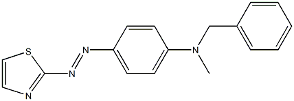 2-[p-(N-Methylbenzylamino)phenylazo]thiazole 结构式