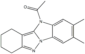 4-Acetyl-2,3-tetramethylene-6,7-dimethyl-4H-pyrazolo[1,5-a]benzimidazole 结构式