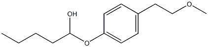 1-[4-(2-Methoxyethyl)phenoxy]-1-pentanol 结构式