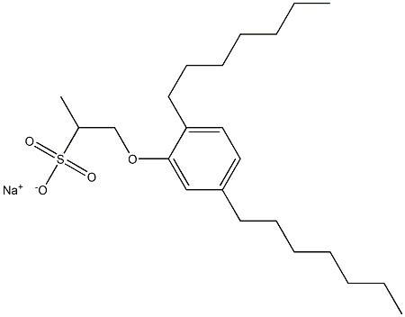 1-(2,5-Diheptylphenoxy)propane-2-sulfonic acid sodium salt 结构式