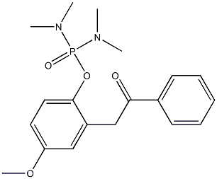 Bis(dimethylamino)[2-(phenylcarbonylmethyl)-4-methoxyphenoxy]phosphine oxide 结构式