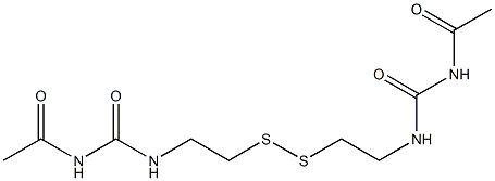 1,1'-[Dithiobis(2,1-ethanediyl)]bis(3-acetylurea) 结构式