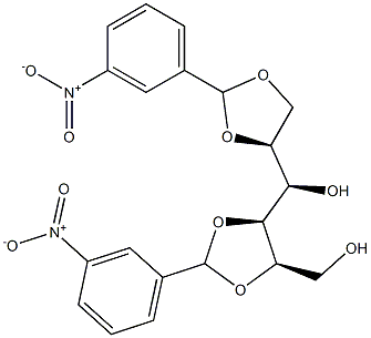 1-O,2-O:4-O,5-O-Bis(3-nitrobenzylidene)-D-glucitol 结构式