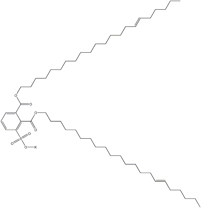 3-(Potassiosulfo)phthalic acid di(16-docosenyl) ester 结构式