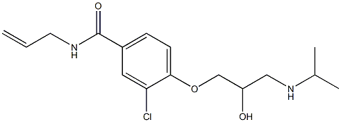 1-[4-[(2-Propenyl)carbamoyl]-2-chlorophenoxy]-3-[isopropylamino]-2-propanol 结构式