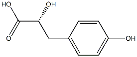 [R,(+)]-2-Hydroxy-3-(p-hydroxyphenyl)propionic acid 结构式