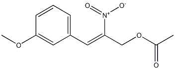 Acetic acid 2-nitro-3-[3-methoxyphenyl]-2-propenyl ester 结构式