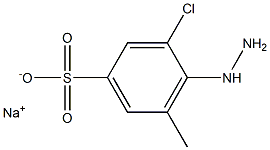 3-Chloro-4-hydrazino-5-methylbenzenesulfonic acid sodium salt 结构式