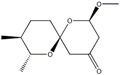 (2R,6S,8R,9S)-2-Methoxy-8,9-dimethyl-1,7-dioxaspiro[5.5]undecan-4-one 结构式