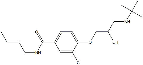 1-[4-[Butylcarbamoyl]-2-chlorophenoxy]-3-[tert-butylamino]-2-propanol 结构式
