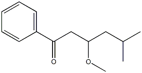 3-Methoxy-5-methyl-1-phenyl-1-hexanone 结构式