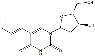 5-[(E)-1-Butenyl]-2'-deoxyuridine 结构式