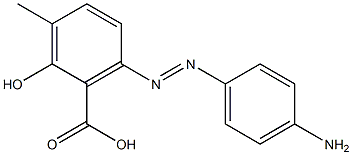 6-(4-Aminophenylazo)-2-hydroxy-3-methylbenzoic acid 结构式