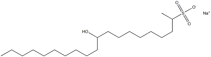 10-Hydroxyicosane-2-sulfonic acid sodium salt 结构式