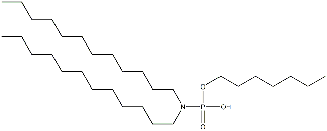 N,N-Didodecylamidophosphoric acid hydrogen heptyl ester 结构式