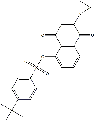 2-(1-Aziridinyl)-5-(4-tert-butylphenylsulfonyloxy)-1,4-naphthoquinone 结构式