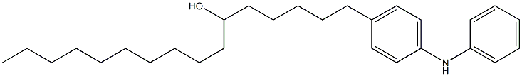 4-(6-Hydroxyhexadecyl)phenylphenylamine 结构式