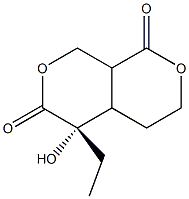 (5S)-5-Ethyl-5-hydroxyhexahydro-1H,6H-pyrano[3,4-c]pyran-1,6-dione 结构式