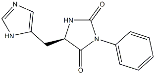 (5R)-3-Phenyl-5-[(1H-imidazole-5-yl)methyl]hydantoin 结构式