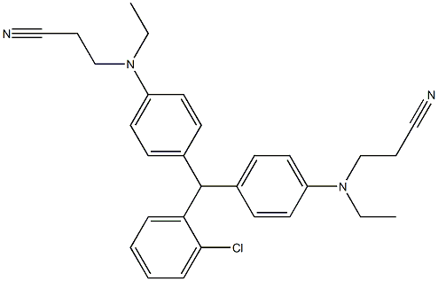 4,4'-(2-Chlorophenylmethylene)bis[N-ethyl-N-(2-cyanoethyl)benzenamine] 结构式