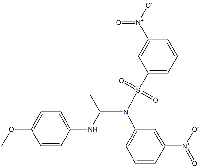 N-[1-[(4-Methoxyphenyl)amino]ethyl]-N-(3-nitrophenyl)-3-nitrobenzenesulfonamide 结构式