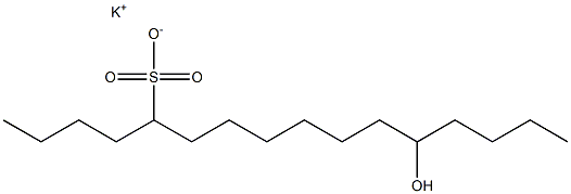 12-Hydroxyhexadecane-5-sulfonic acid potassium salt 结构式