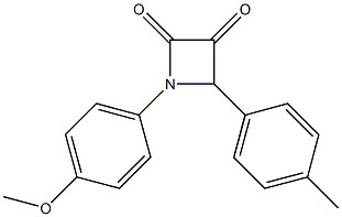 4-(p-Methylphenyl)-1-(p-methoxyphenyl)azetidine-2,3-dione 结构式