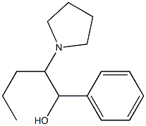 1-Phenyl-2-(pyrrolidin-1-yl)pentan-1-ol 结构式