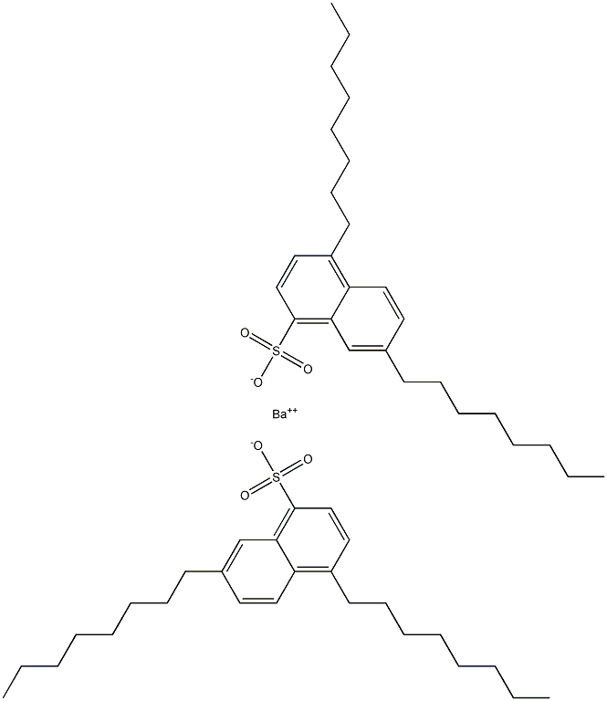 Bis(4,7-dioctyl-1-naphthalenesulfonic acid)barium salt 结构式