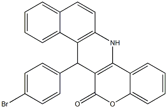 7-(4-Bromophenyl)-7,14-dihydro-6H-benzo[f][1]benzopyrano[4,3-b]quinoline-6-one 结构式