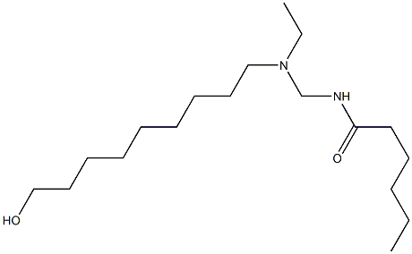 N-[[N-Ethyl-N-(9-hydroxynonyl)amino]methyl]hexanamide 结构式