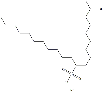 2-Hydroxyhenicosane-10-sulfonic acid potassium salt 结构式