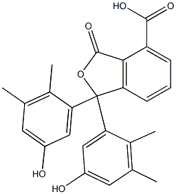 1,3-Dihydro-1,1-bis(5-hydroxy-2,3-dimethylphenyl)-3-oxoisobenzofuran-4-carboxylic acid 结构式