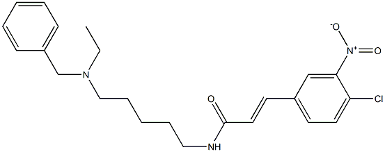 N-[5-(Ethylbenzylamino)pentyl]-3-(3-nitro-4-chlorophenyl)acrylamide 结构式