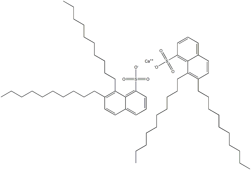 Bis(7,8-didecyl-1-naphthalenesulfonic acid)calcium salt 结构式